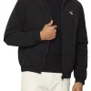 Bomber Harrington con zip con patch del logo nero