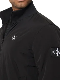 Bomber Harrington con zip con patch del logo nero