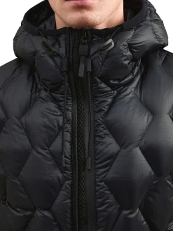 Bomber Koons con zip e cappuccio nero