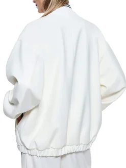 Bomber oversize a palloncino panna