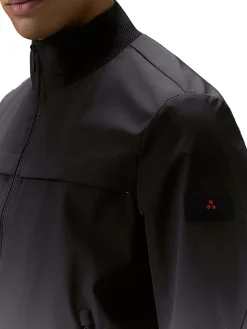 Bomber stretch in tessuto tecnino blu