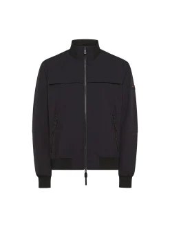 Bomber stretch in tessuto tecnino blu