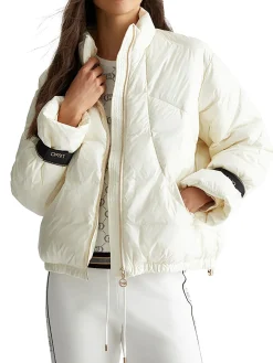 Bomber zip over nylon bianco