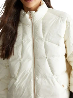 Bomber zip over nylon bianco