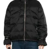 Bomber zip over nylon nero