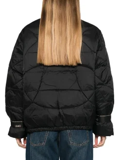 Bomber zip over nylon nero