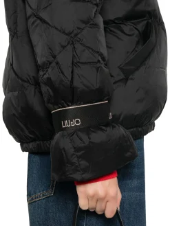 Bomber zip over nylon nero
