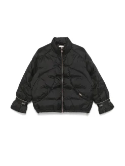 Bomber zip over nylon nero