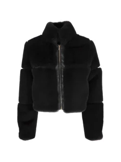 Bomberino in eco pelliccia nero