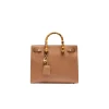 Borsa a mano con manici bamboo moro