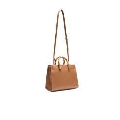 Borsa a mano con manici bamboo moro