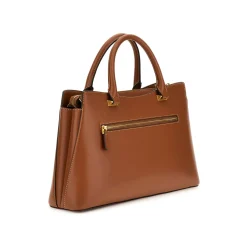 Borsa a mano Kuba logo cognac