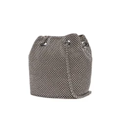 Borsa a secchiello Zalina argento