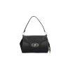 Borsa a spalla con fibbia logo nero