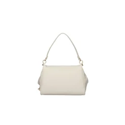 Borsa a spalla con fibbia logo crema