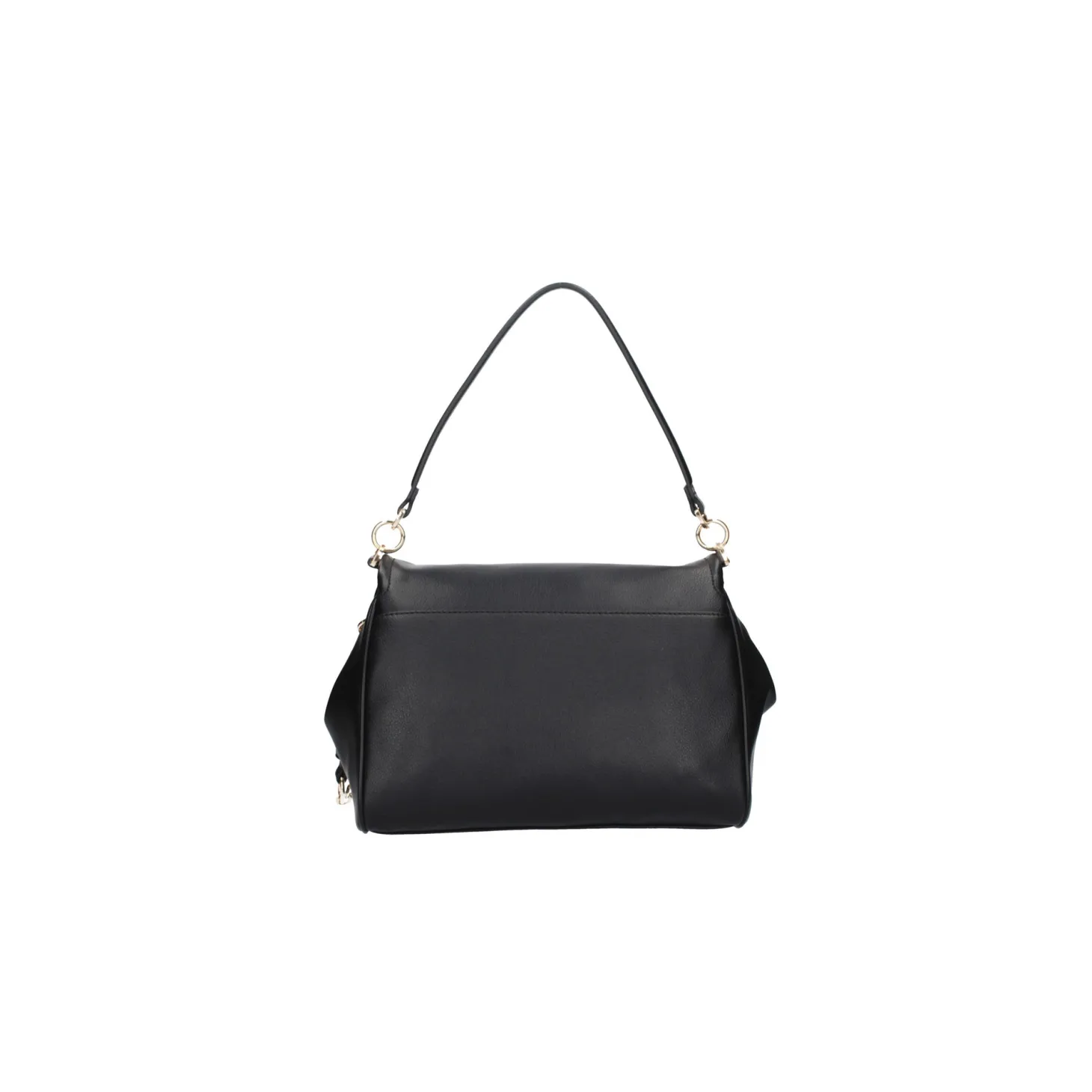 Borsa a spalla con fibbia logo nero