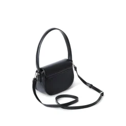 Borsa a spalla con maxi logo nero