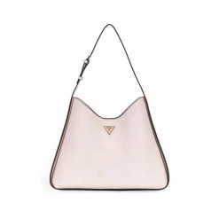 Borsa a spalla L Keandra nero logo bianca