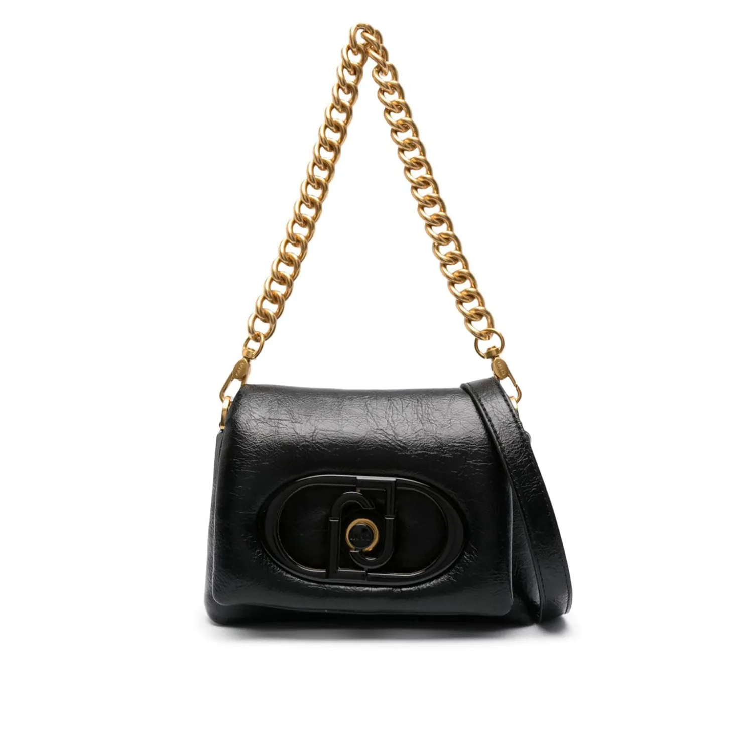 Borsa a spalla liscia La Puffy S nero