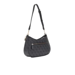 Borsa a spalla Noelle coal logo grigio/nero