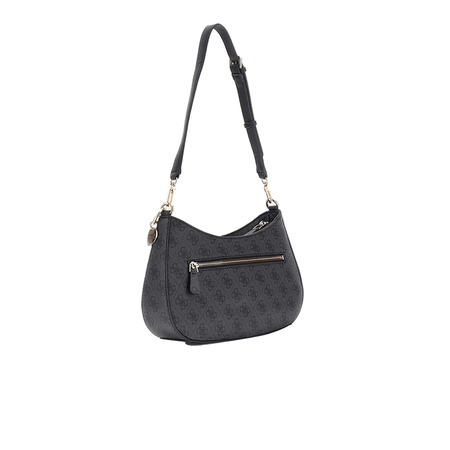 Borsa a spalla Noelle coal logo grigio/nero