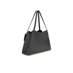 Borsa a spalla Sora coal logo nero/grigio