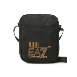Borsa a tracolla con maxi logo nero/oro