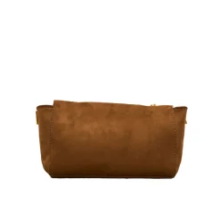 Borsa a tracolla in suede marrone