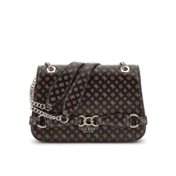 Borsa flap Arlena logo moro