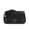 Borsa flap Arlena logo nero