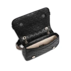 Borsa flap Arlena logo nero