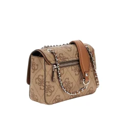 Borsa flap convertible Izzy logo latte