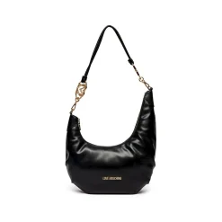 Borsa hobo a spalla forma irregolare nero