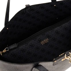 Borsa tote Eco Brenton coal logo grigio/nero