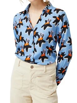 Camicia a fantastia celeste