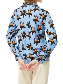 Camicia a fantastia celeste