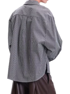 Camicia a righe con tasca bianco/nero