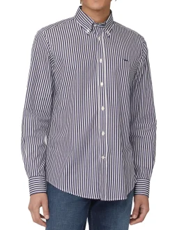 Camicia a righe verticali blu