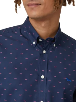 Camicia bassotti all-over blu