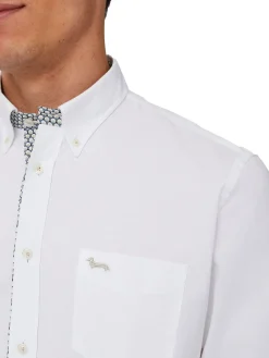 Camicia con contrasti colore bianco