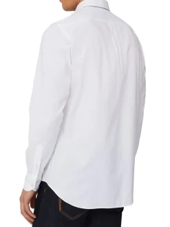 Camicia con contrasti colore bianco