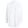 Camicia con maxi tasca frontale bianca