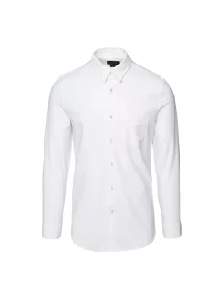 Camicia con tasca frontale bianco