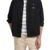 Camicia con tasche a manica lunga nero