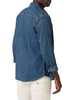 Camicia di jeans slim fit in denim blu
