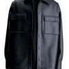 Camicia in ecopelle nero