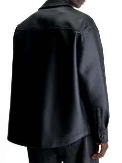 Camicia in ecopelle nero