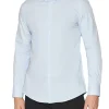 Camicia in popeline slim celeste