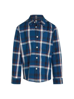 Camicia Kids fantasia check blu