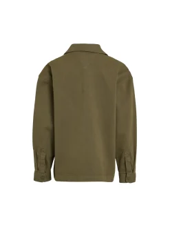 Camicia Kids overshirt con tasconi verde